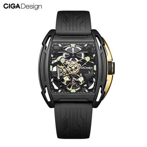 玺佳手表 ciga design 锋芒探索版机械表酒桶镂空男表防水手表男机械