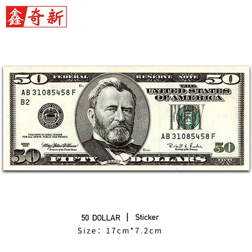 50美元行李箱贴纸个性潮牌电脑旅行箱滑板吉他电瓶车手机防水贴画