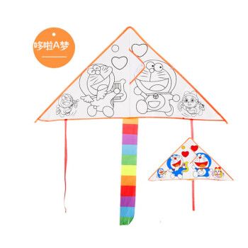 空白风筝diy手工制作儿童diy风筝空白手工涂色自制材料包幼儿园手绘