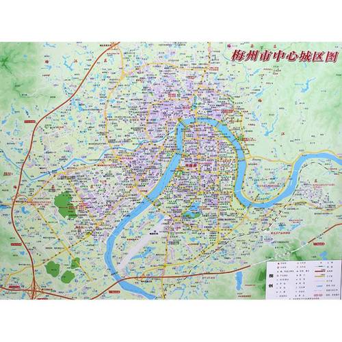 梅州市地图挂图广东省梅州市地图挂图1.6x1.