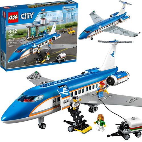 lego乐高60104城市系列机场航站楼客运飞机民航客机拼插积木玩具