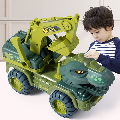 恐龙工程车挖掘机玩具车男孩运输儿童挖土机汽车男童勾机挖挖机