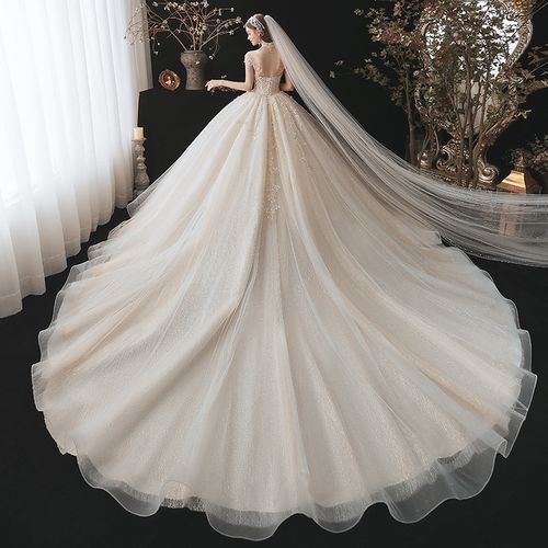 婚纱礼服新娘气质森系仙春夏款小个子遮粗手臂孕妇大码拖尾 款式二拖