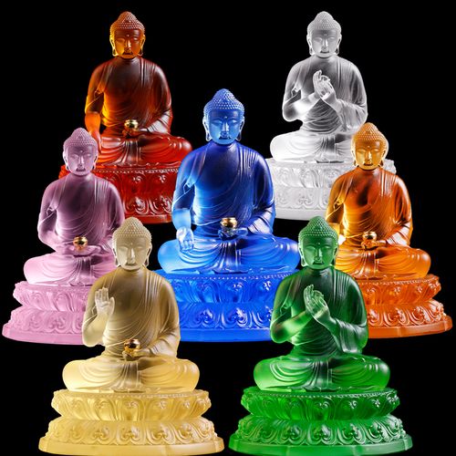 七药师琉璃光如来七佛家居供奉佛像摆件佛堂坛城寺院佛堂摆设