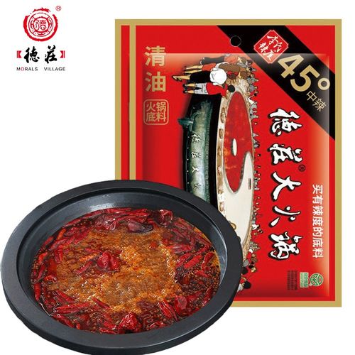 【麻辣小袋】德庄火锅底料重庆牛油火锅 中辣清油45度150g×1袋 小