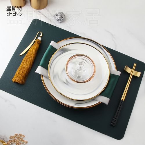 中式高档餐具现代餐盘摆件酒店灰金陶瓷碗碟样板间房餐桌摆台套装