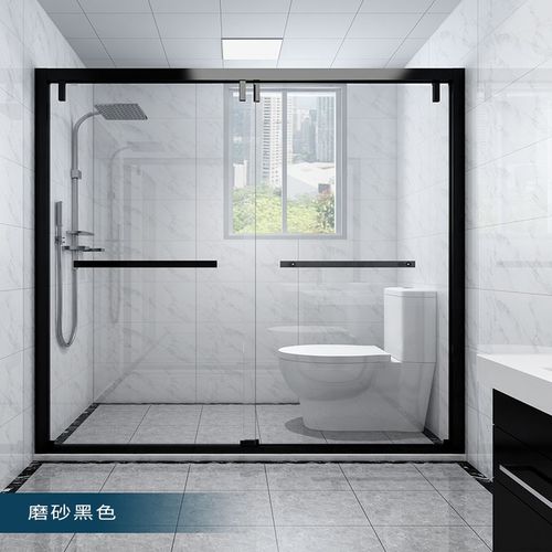 拉一隔断整体不锈钢淋浴移动分离防爆浴g室房门字形玻璃推常州干