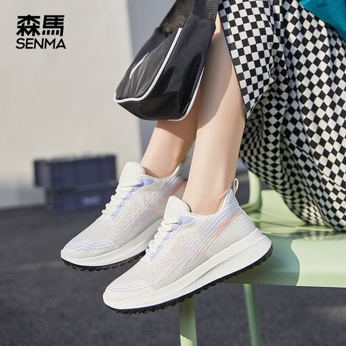 森马女鞋2021春季新款软底舒适旅游运动鞋网面透气q弹