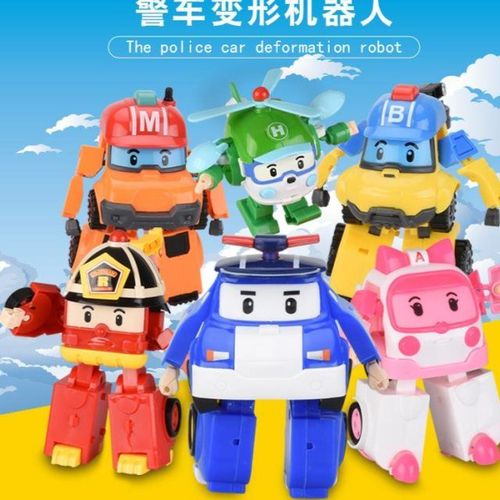 变形波利警车金刚机器人星珀利警长玩具套装消防救援男孩儿童全套