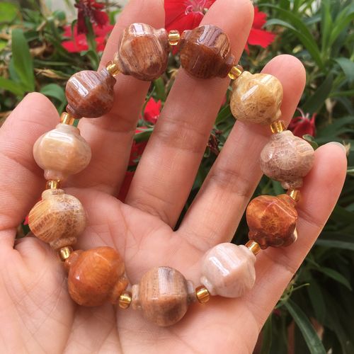 精品手串珊瑚玉手排雕刻手链男女手镯摆件项链吊坠配件私拍不发货