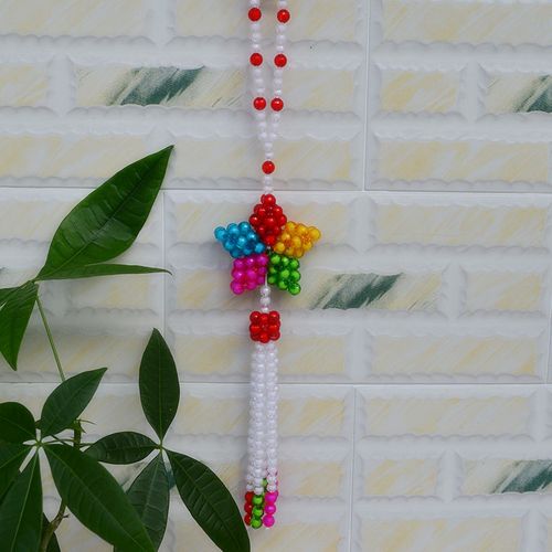 鑫源diy手工编织串珠五角星车挂件散珠材料包彩色幸运平安