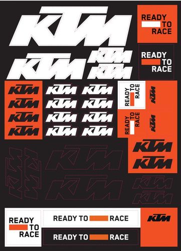 ktm 原厂贴纸  ktm标志 logo全贴纸 配件摩托车装饰贴花 原厂正品