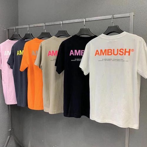 潮牌ambush短袖t恤男女李易峰款 3m字母反光基础简约棉tee小红书【2月