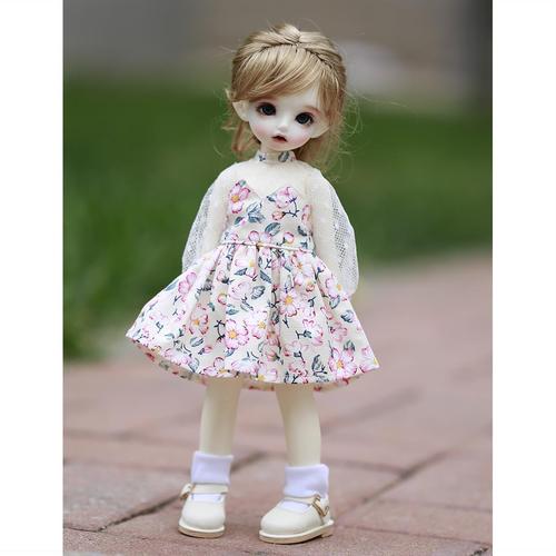 6分bjd娃衣洋装连衣裙森系女娃衣春游季娃娃衣服  纯手工高端娃衣