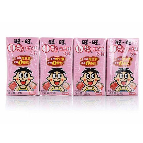 旺旺o泡果奶草莓味125ml*4/组饮料多种蛋白补钙精选酸甜滋味
