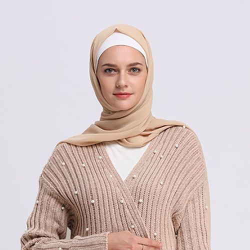 时尚印度长巾女休闲包头巾夏季女中东阿联酋印尼雪纺透气头巾盖头