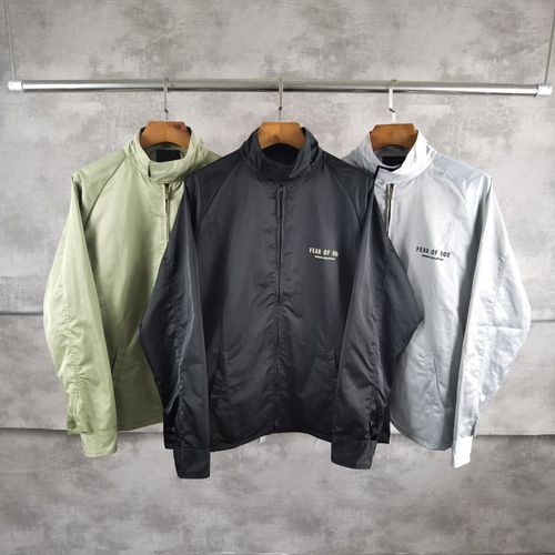 正确版fog fear of god 7th 第七季立领教练夹克重工拉链夹克外套