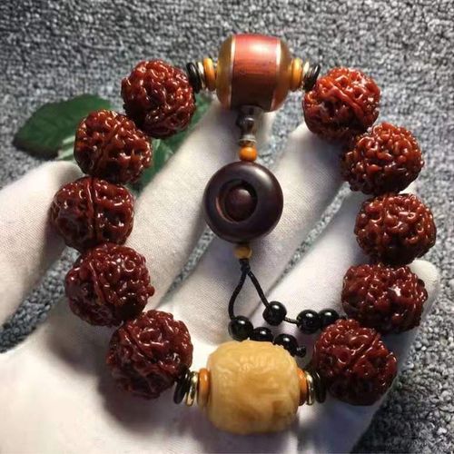 正宗尼泊尔五瓣大金刚菩提子手串玉化包浆男士佛珠文玩拍卖