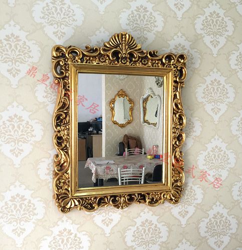 复古浴室防水镜 欧式化妆壁挂镜 发廊美发镜子 卫生间化妆装饰镜