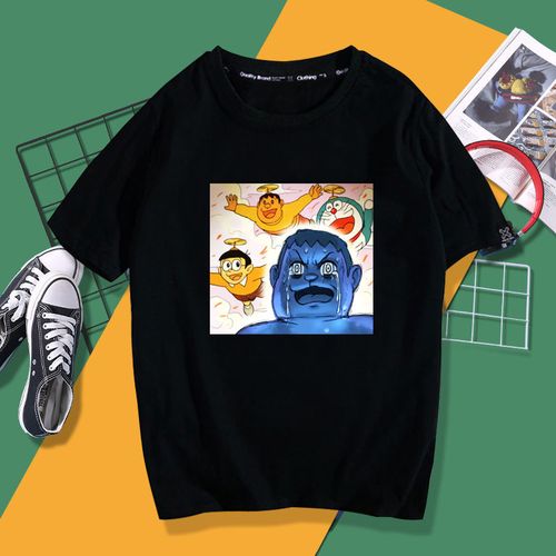 毁童年胖虎小夫我要进来了任意门短袖t恤搞基恶搞怪个性衣服体恤