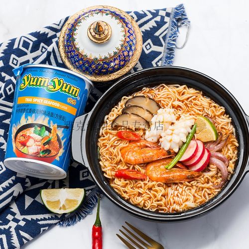 香辣海鲜杯面70g*12桶泰国速食方便面 泰式香辣海鲜味面70g*12杯