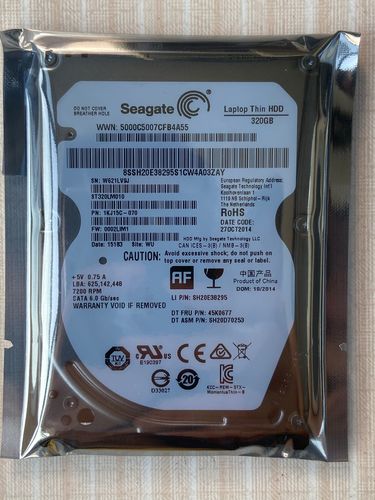 7200转32m 高速希捷7mm串口sata3笔记本320g硬盘2.5寸机械盘pmr