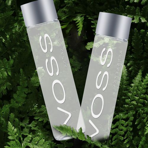 voss芙丝天然矿泉水饮用水弱碱性纯净水800ml*1瓶玻璃瓶高端饮料