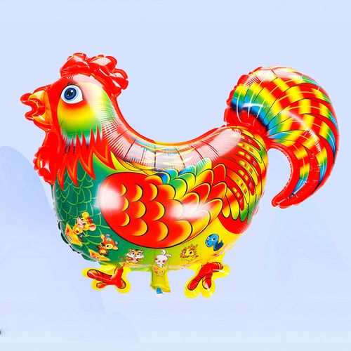 大公鸡小鸡铝膜气球卡通动物造型儿童玩具宝宝过生日派对布置装饰