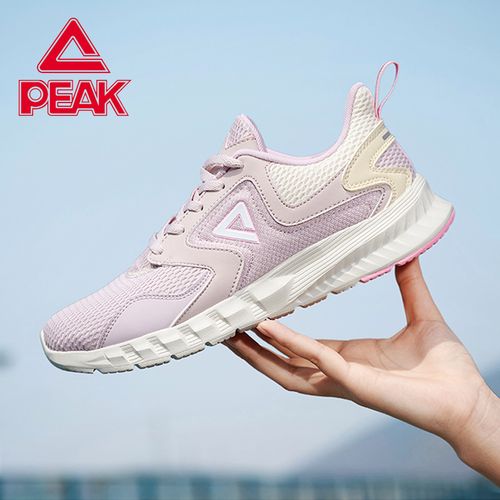 匹克运动鞋女士轻便跑鞋2022夏季粉色休闲鞋子减震网面透气跑步鞋