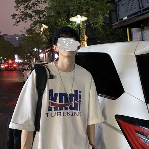 100%纯棉t恤港风男t恤潮牌百搭ins超火cec短袖宽松2020新款大码衫