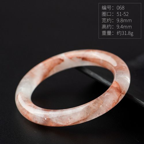 皇家天选 玛瑙手镯红胶花战国红手镯一物一图女红幽灵细圆条手环水晶