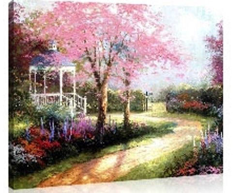 diy数字油画唯美风景手绘油彩填水彩涂色画花卉卧室