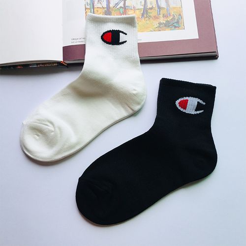 新款韩国进口纯棉流行的袜子运动风矮腰黑色白色中筒袜短袜女春夏