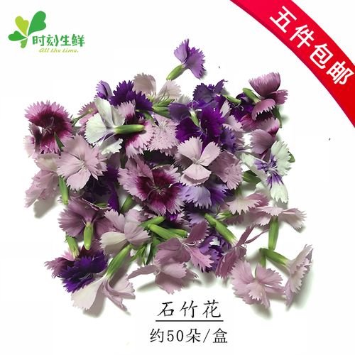 新鲜石竹花食用花50朵/盒石竹鲜花西餐酒店摆盘装饰点缀