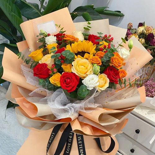 教师节鲜花红玫瑰花向日葵鲜花花束送老师送领导送男友鲜花速递