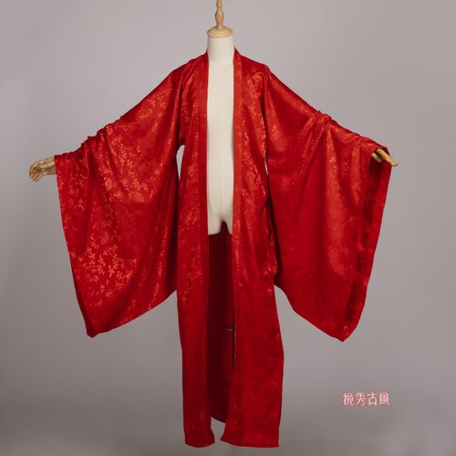 挽秀古风纯色大袖衫汉服原创正品暗纹提花大袖飘逸春秋单件仙百搭