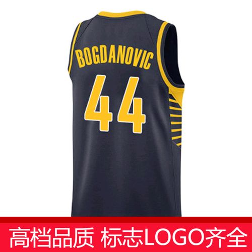 新赛季步行者队44号波格丹诺维奇球衣bogdanovic热压球迷版篮球服