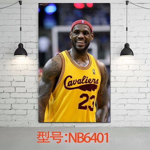 居梦坞 骑士湖人勒布朗·詹姆斯篮球明星海报装饰画男生宿舍装饰卧室
