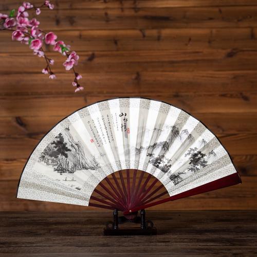 扇子中国风古风折扇古典复古代扇子男士女士折叠扇绢扇.