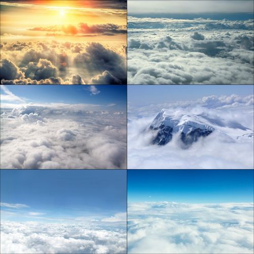 高空云层高清图片天空云雾云海自然美景背景风景设计合成ps素材图