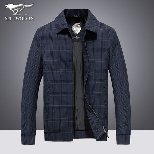 七匹狼夹克衫2022秋季新款中年男士时尚翻领外套男装休闲上衣春
