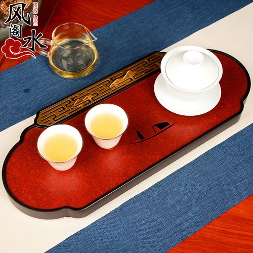 风水阁 铜茶盘干泡茶盘家用香炉茶盘创意家居香炉储水式茶盘