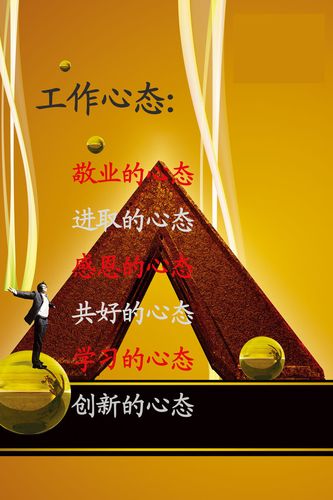 736海报印制展板写真喷绘贴纸112企业文化工作心态办公室挂图