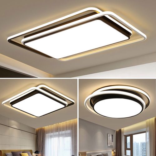 vvs美学灯 客厅灯长方形灯具套餐后现代简约led吸顶灯大气主卧室房间