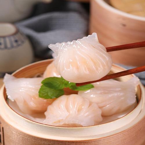 港式水晶虾饺皇广式广东早茶点心虾皇饺手工虾仁速冻食品饺子24只
