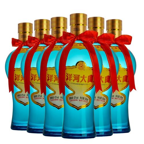 洋河大曲 新天蓝 口粮白酒 浓香型 500ml(送礼袋) 42度整箱6瓶装