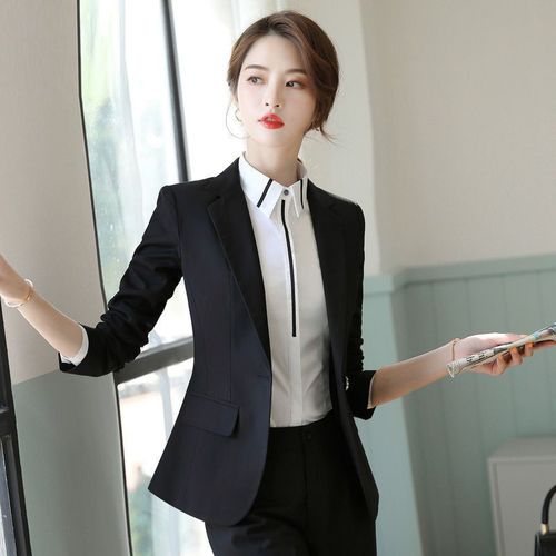 职业装女正装2020春季新款气质西装套装大学生面试