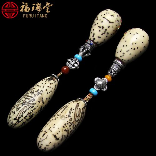diy手串千眼菩提子水滴三通佛头手把件吊坠背云星月佛珠配饰品