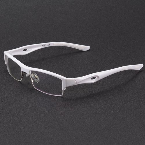 超轻tr90运动型眼镜框 白色半框近视镜架 软硅胶防滑脚 防护眼镜