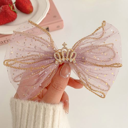 儿童蕾丝皇冠发夹可爱公主女宝宝2021年韩国网红女童夹子发卡头饰